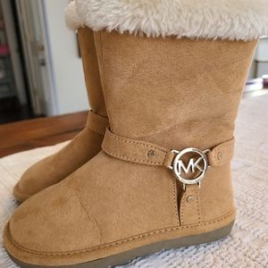 Michael Kors Brown Boots w/ Faux Fur Trim - Toddler 8